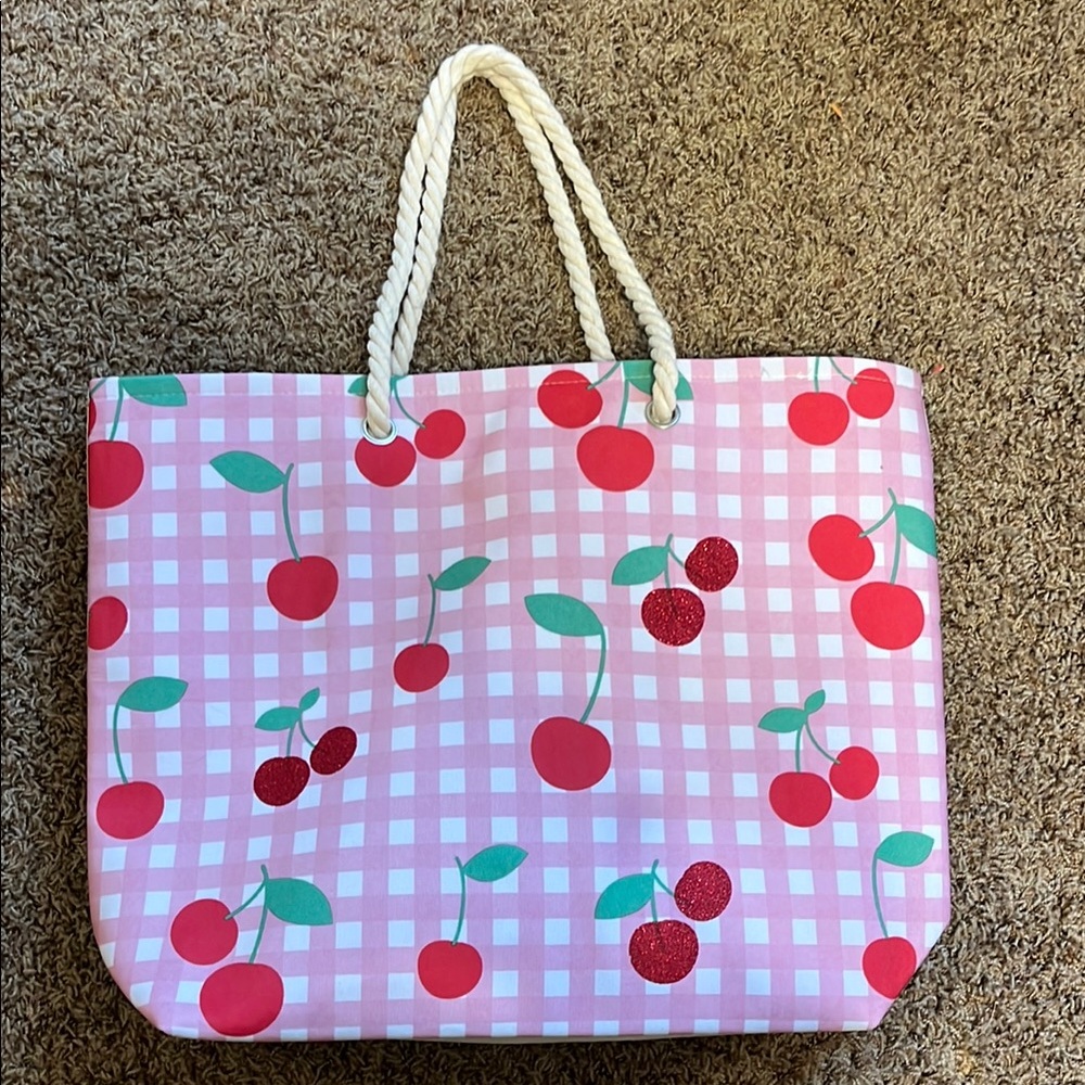 Pink Cherry Tote Bag